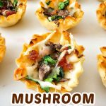 Mushroom spinach phyllo cups pin