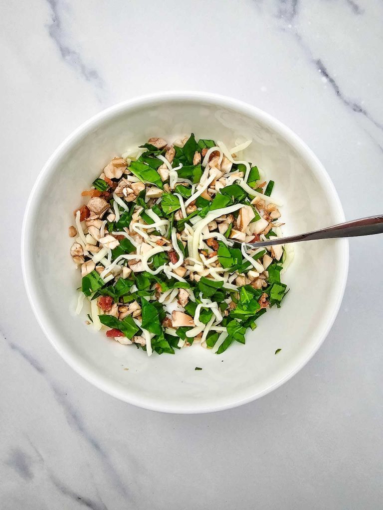 Mushroom spinach phyllo cups process 4