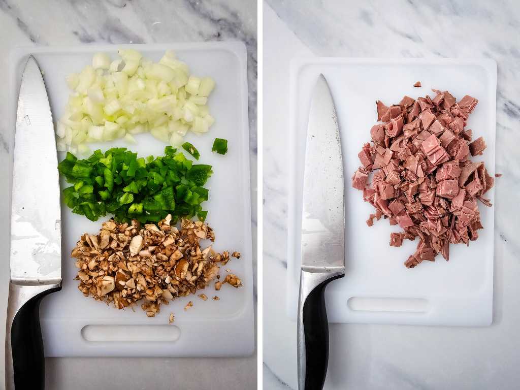 Phyllo Philly cheesesteak bites process 2