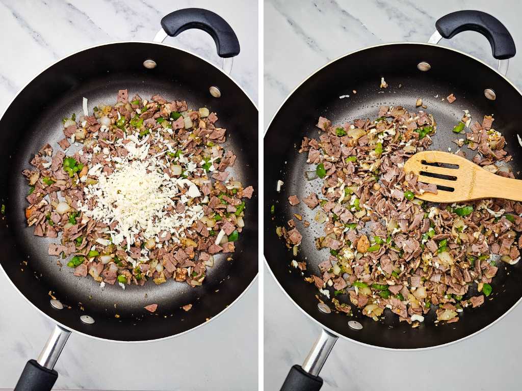 Phyllo Philly cheesesteak bites process 4