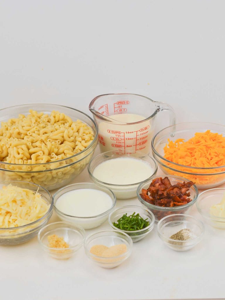 Baked bacon mac and cheese ingredients
