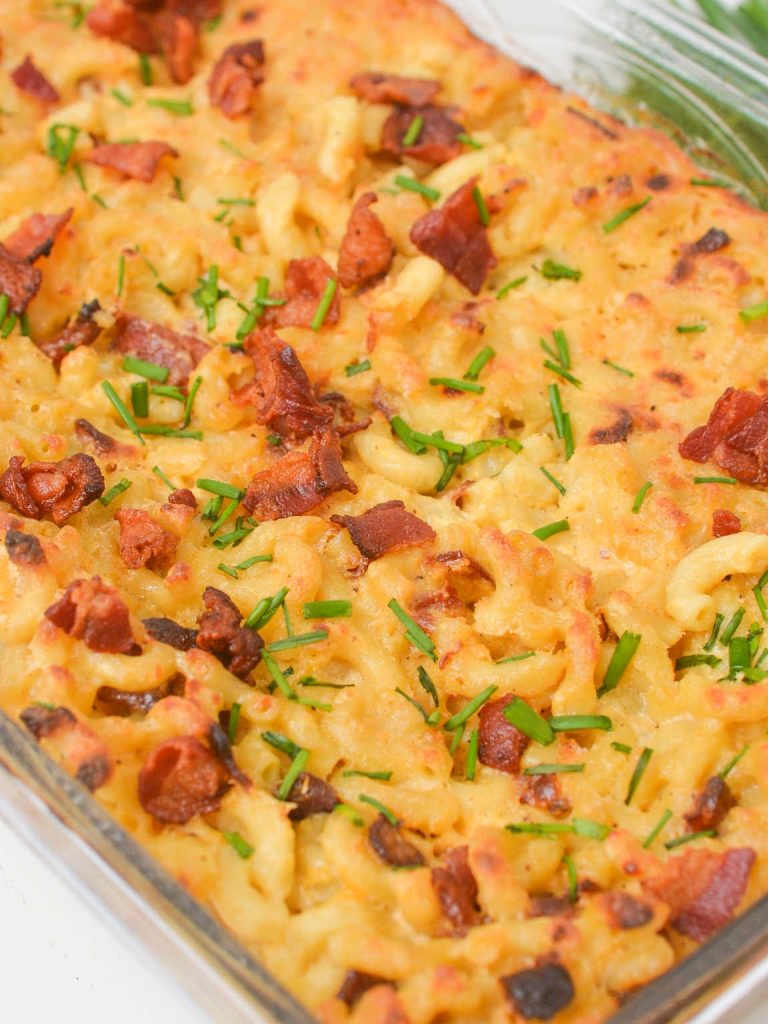 Baked bacon mac and cheese process 10