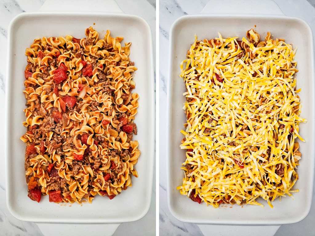 Beef noodle casserole process 7