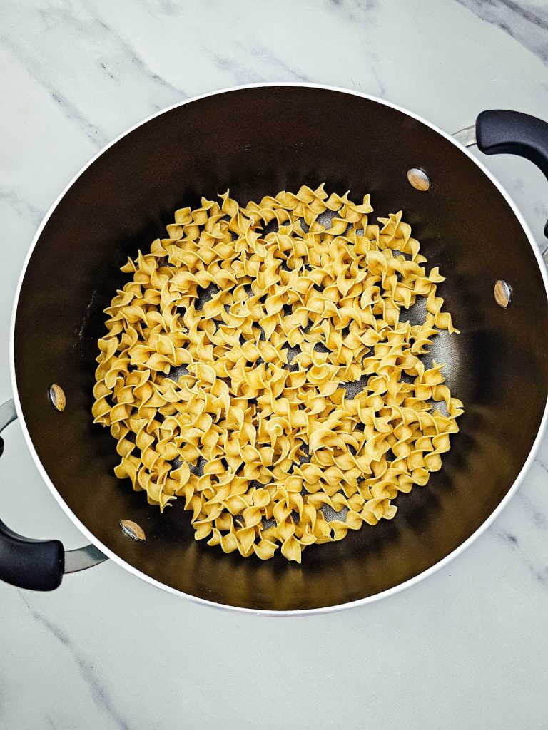 Beef stroganoff casserole process 4