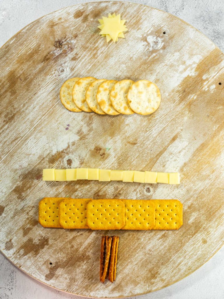 Christmas tree charcuterie board process 2