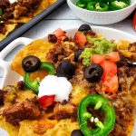 Sheet pan ground beef nachos pin