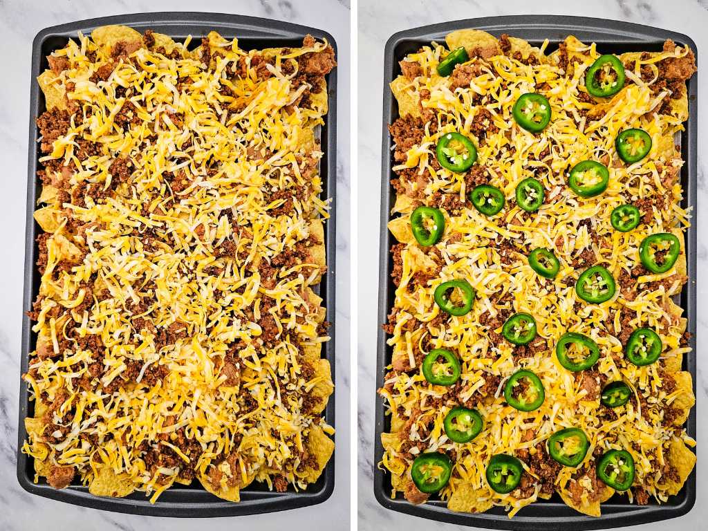 Sheet pan ground beef nachos process 6