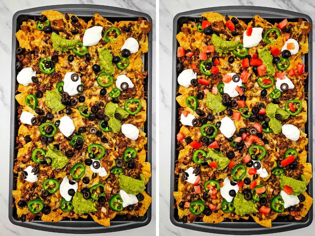 Sheet pan ground beef nachos process 8(1)