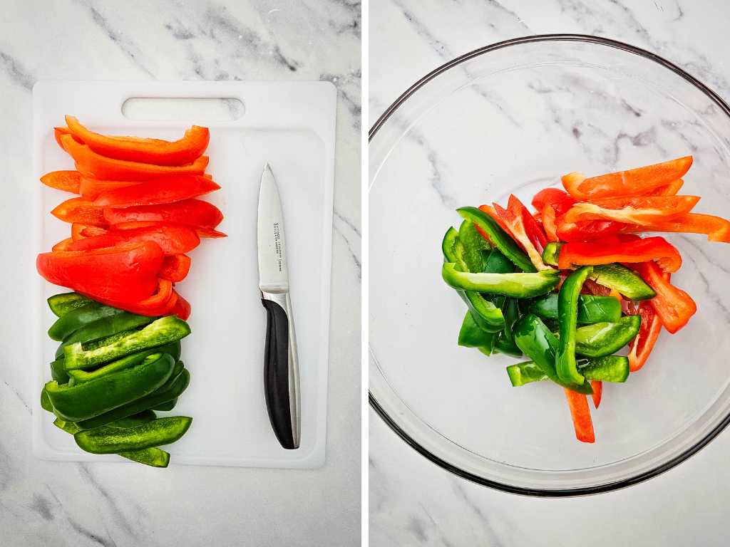 Sheet pan pineapple chicken process 4