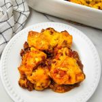 Sloppy Joe casserole with biscuits