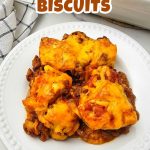 Sloppy Joe casserole with biscuits pin