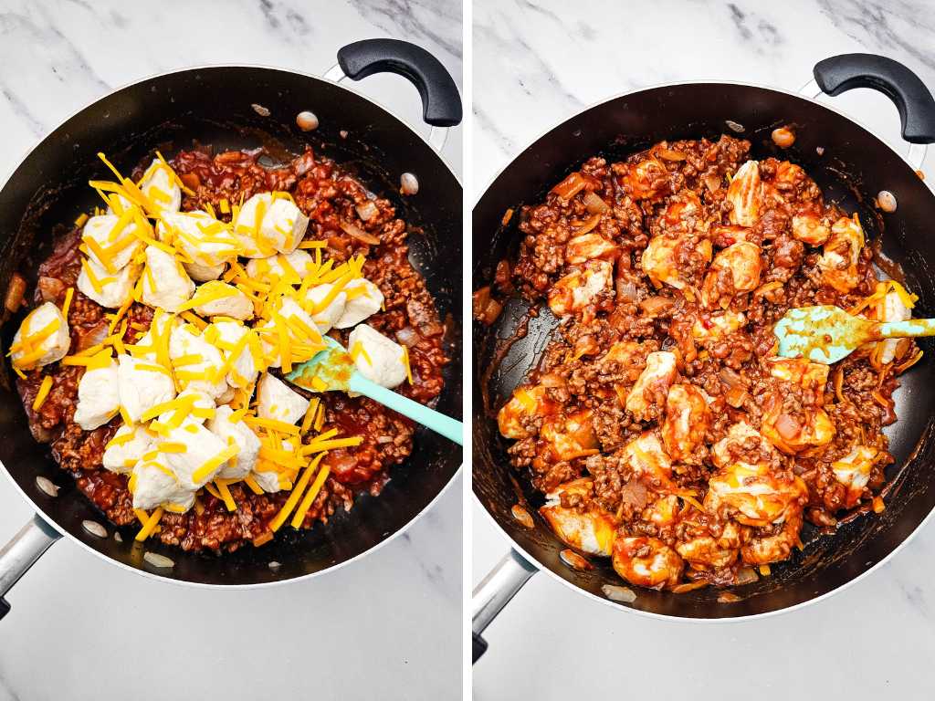 Sloppy Joe casserole with biscuits process 5 (1)