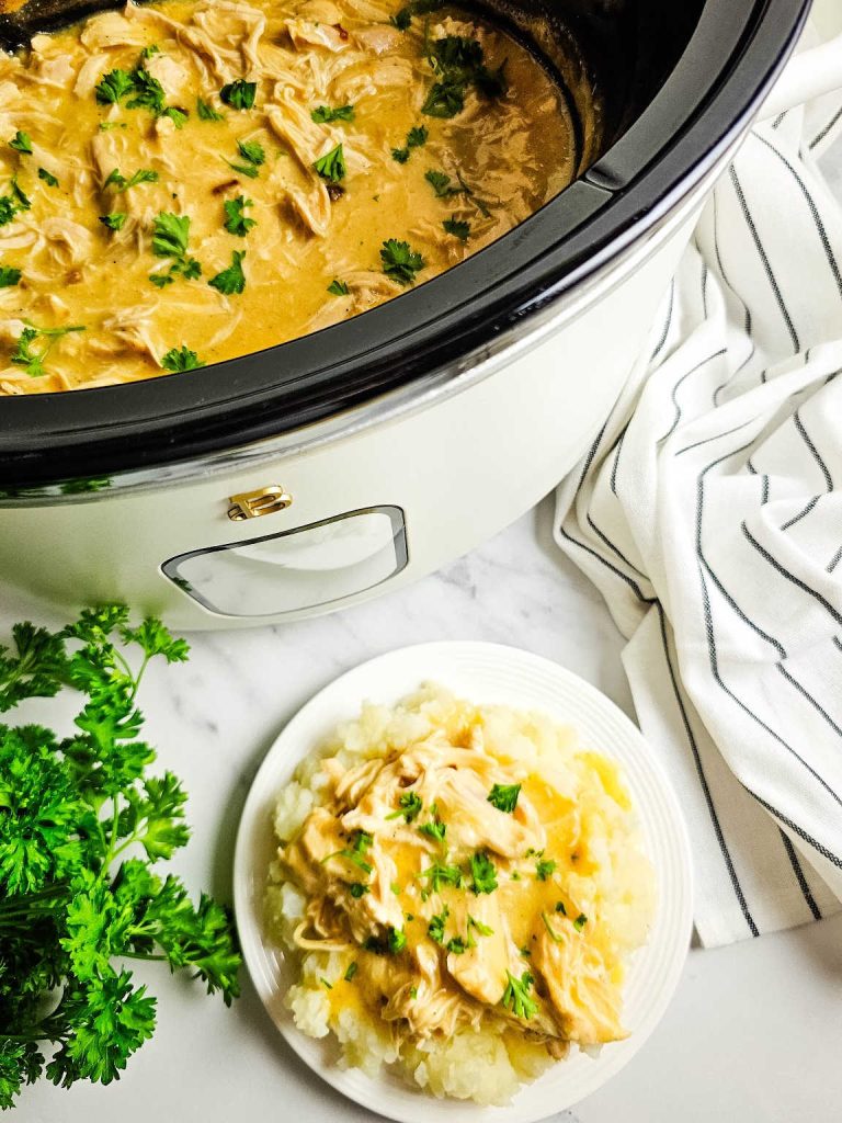 Slow cooker chicken and gravy