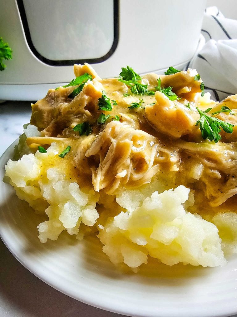 Slow cooker chicken and gravy