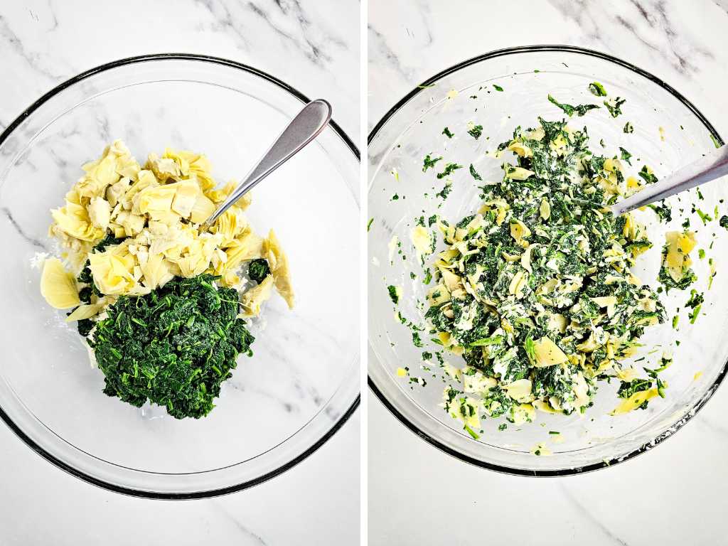 Spinach artichoke puff pastry process 3