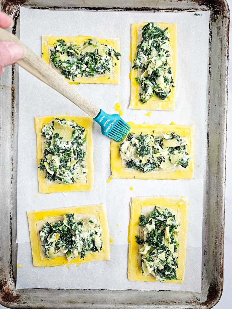 Spinach artichoke puff pastry process 5