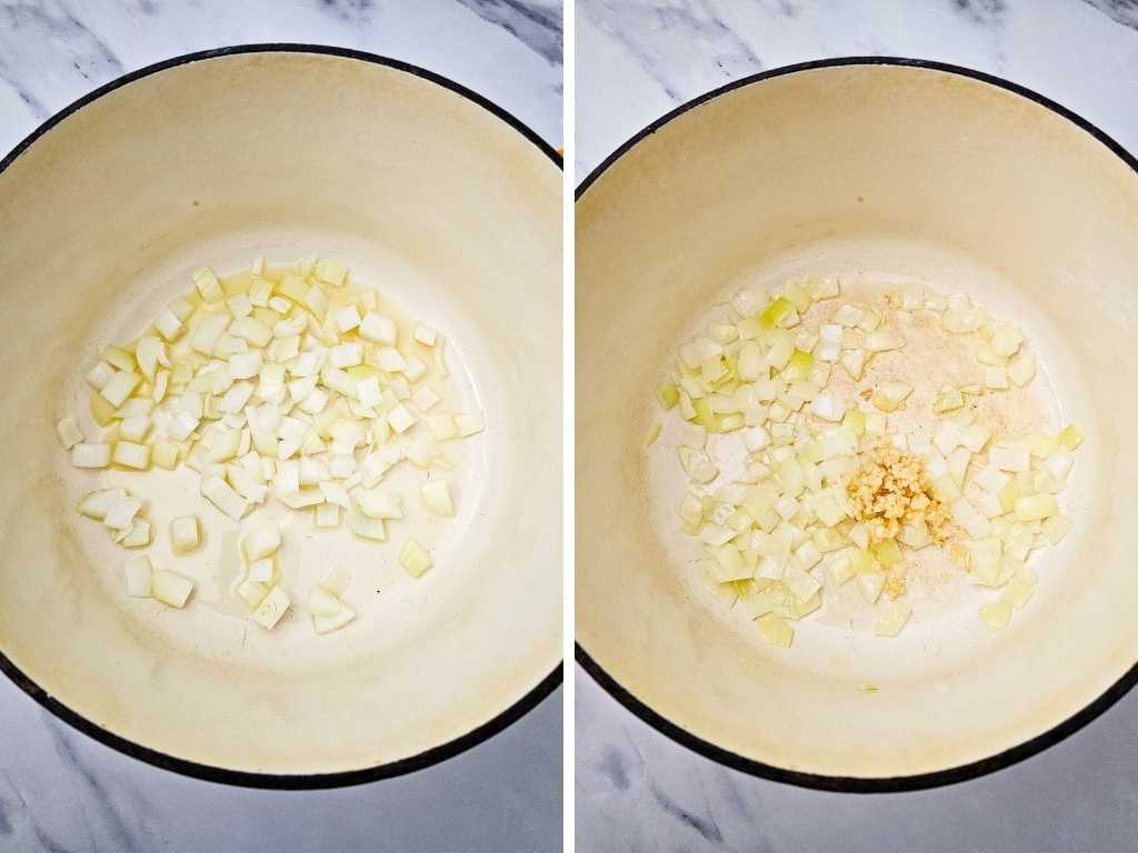 Chicken enchilada soup process 1