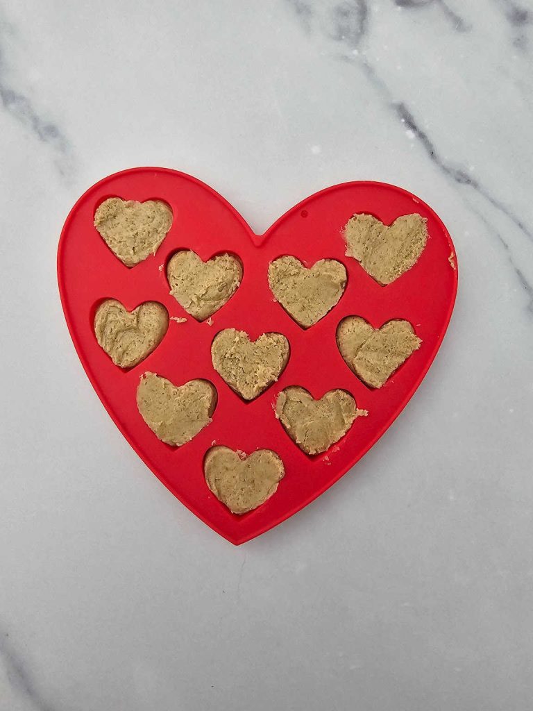 Heart peanut butter bon bons process 3