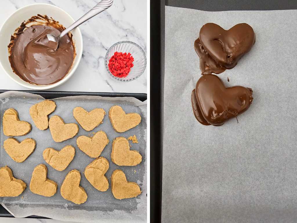 Heart peanut butter bon bons process 6
