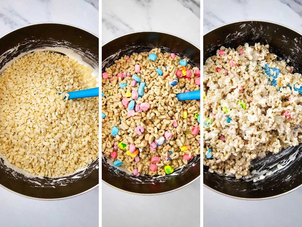 Lucky Charms Rice Krispie Treats process 4