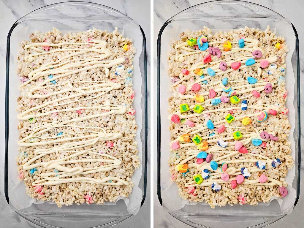 Lucky Charms Rice Krispie Treats process 6