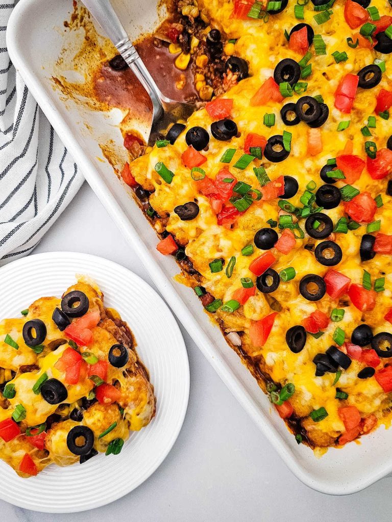 Mexican tater tot casserole
