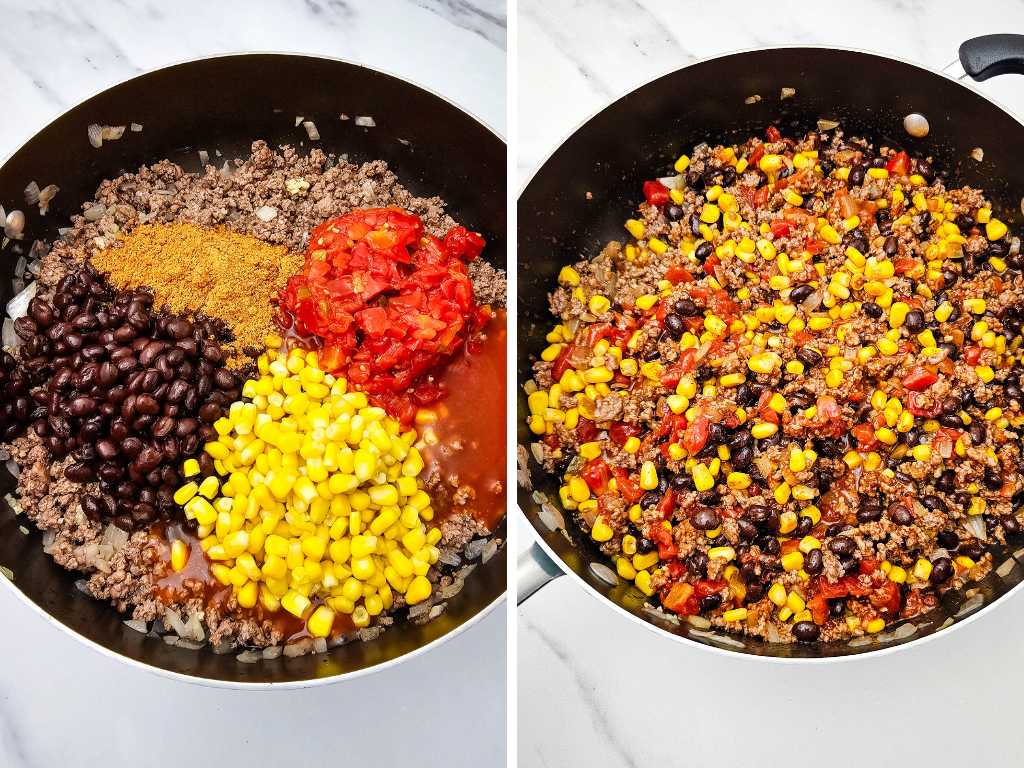 Mexican tater tot casserole process 4