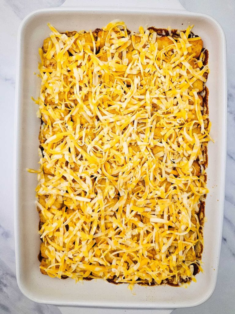 Mexican tater tot casserole process 7