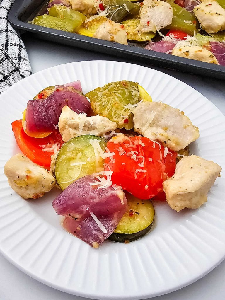 Sheet pan Italian chicken and veggies 