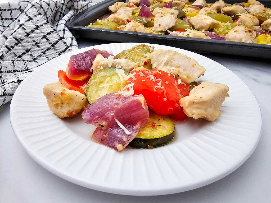 Sheet pan Italian chicken and veggies