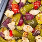 Sheet pan Italian chicken and veggies pin
