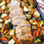 Sheet pan pork tenderloin dinner