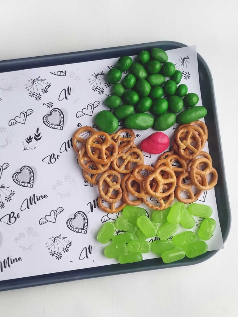 St Patrick’s Day dessert charcuterie board process 2