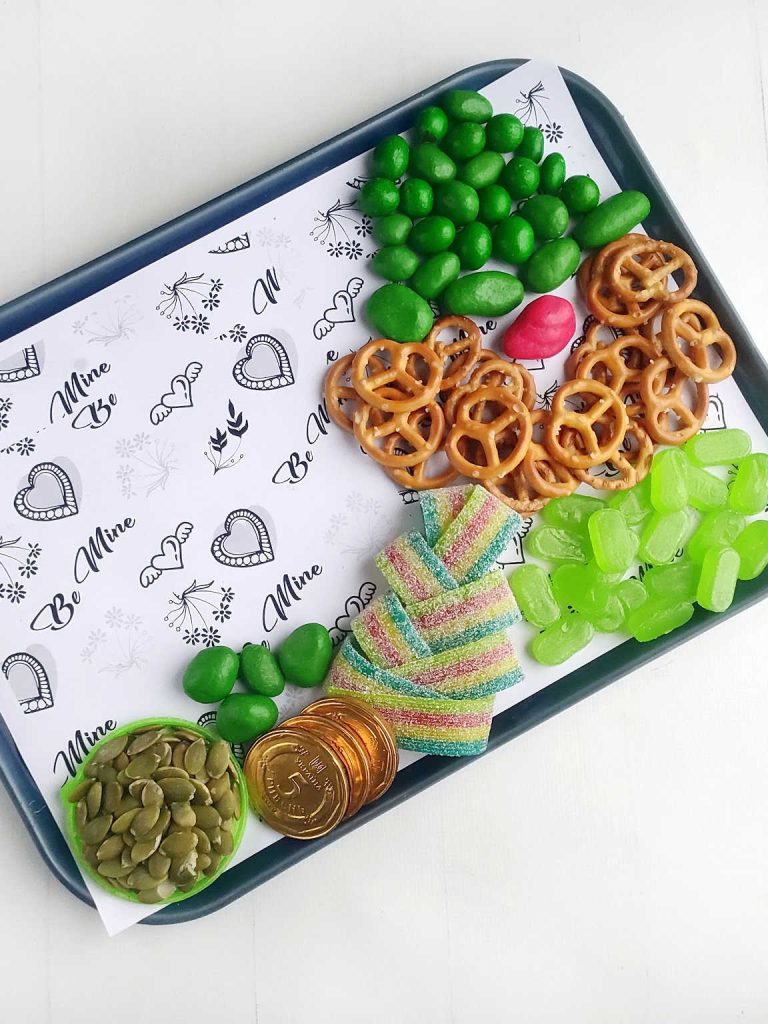 St Patrick’s Day dessert charcuterie board process 3