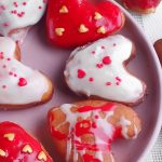 Valentine’s heart shaped donuts pin