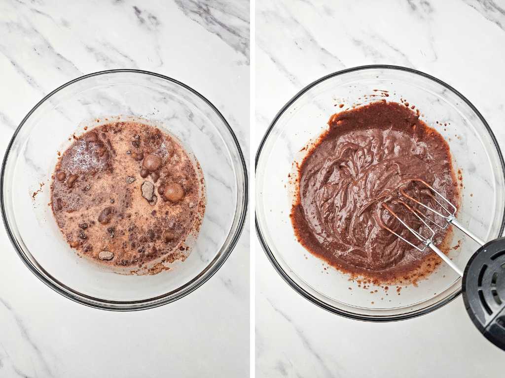 Chocolate Mint Oreo Pie process 3