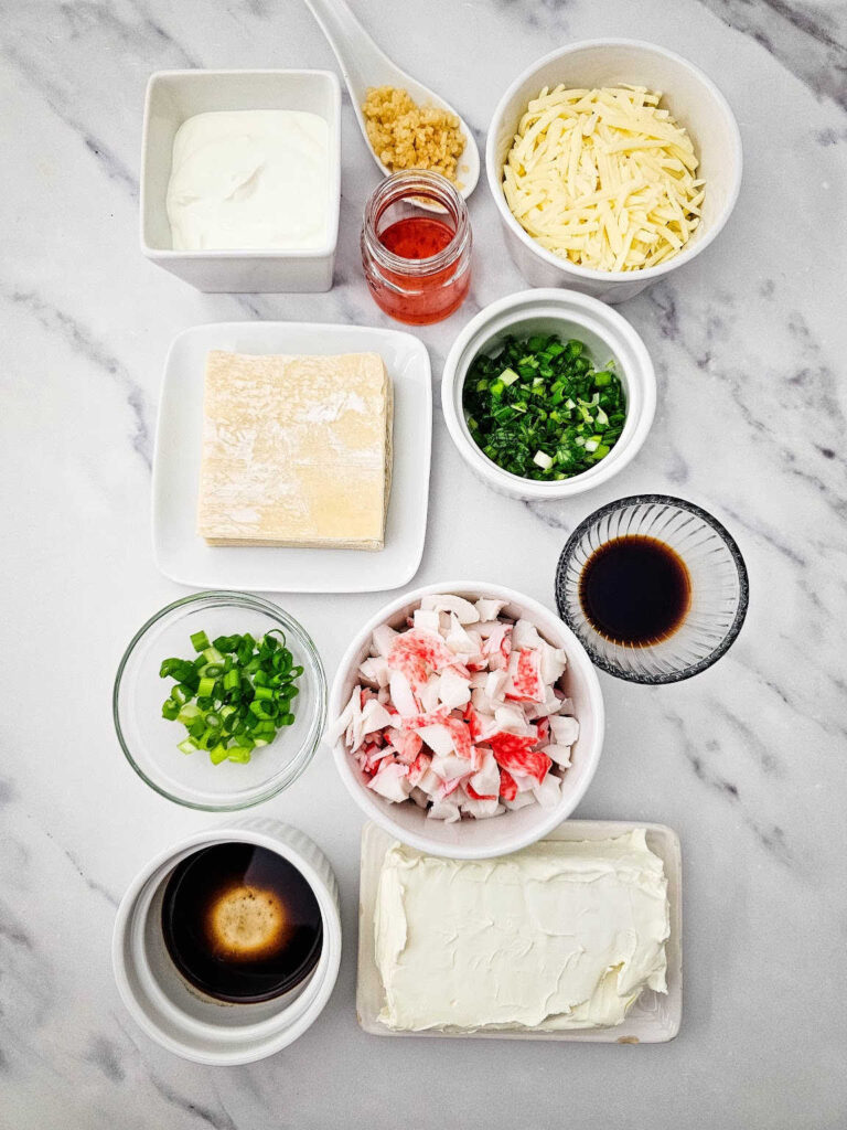Crab Rangoon Dip ingredients