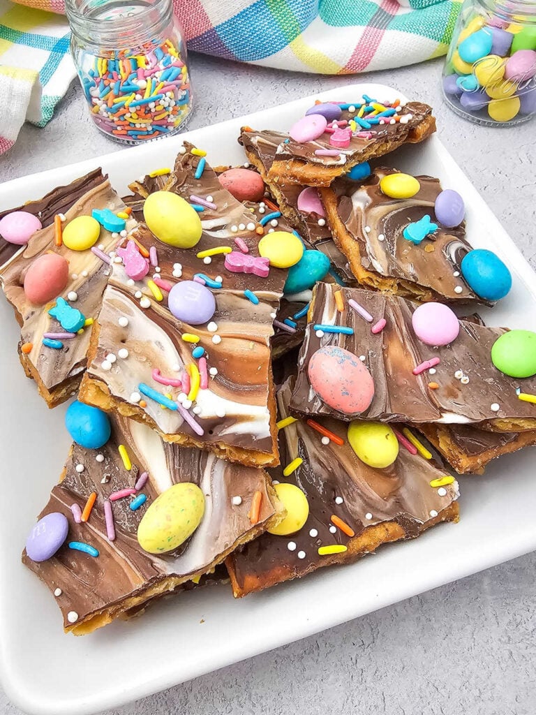 Easter chocolate cracker bark