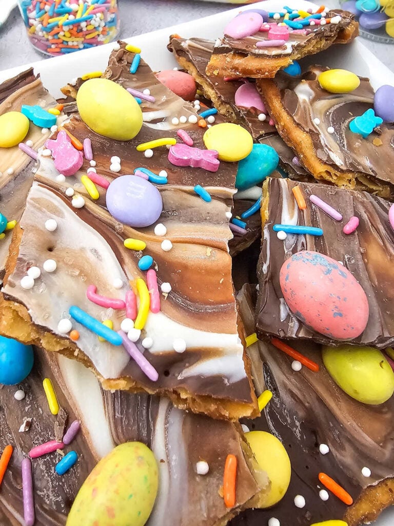 Easter chocolate cracker bark