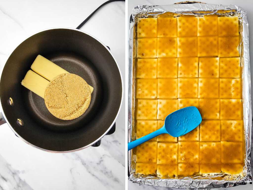 Easter chocolate cracker bark process 3