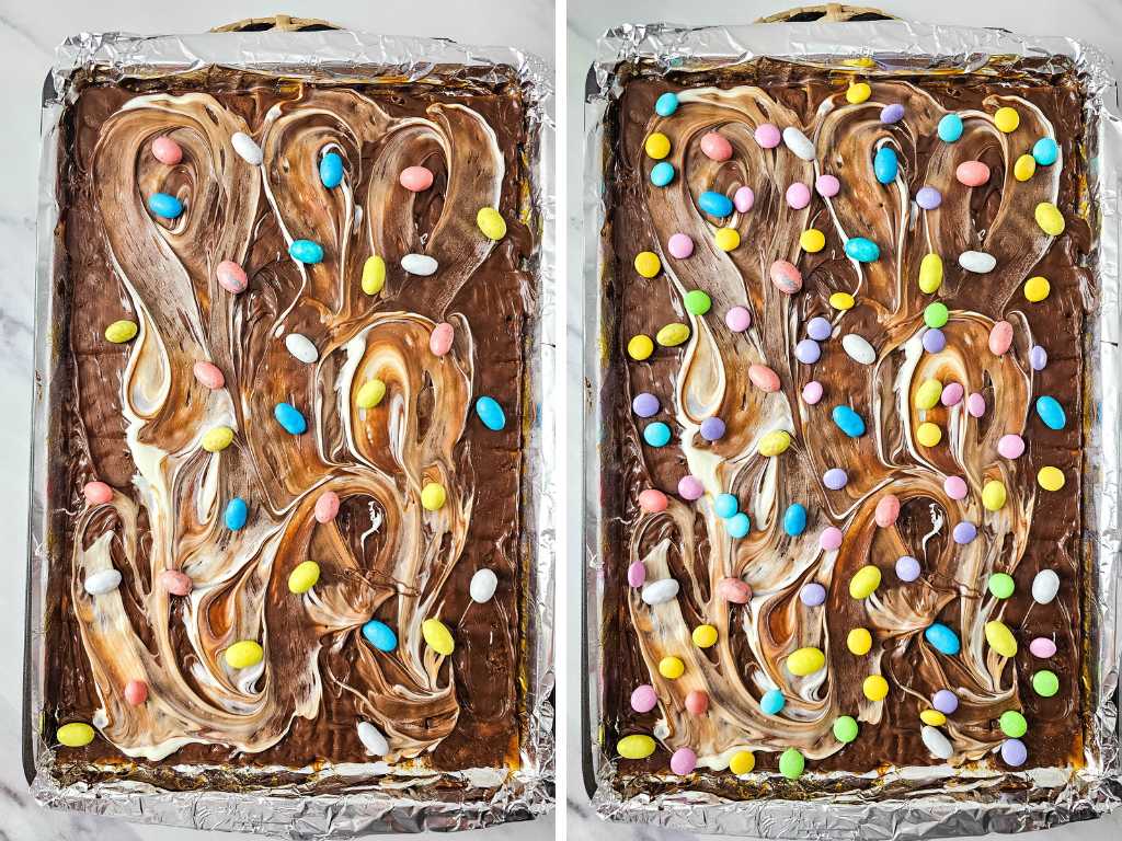 Easter chocolate cracker bark process 8