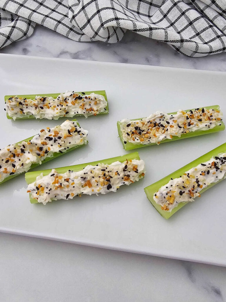 Everything Bagel Stuffed Celery