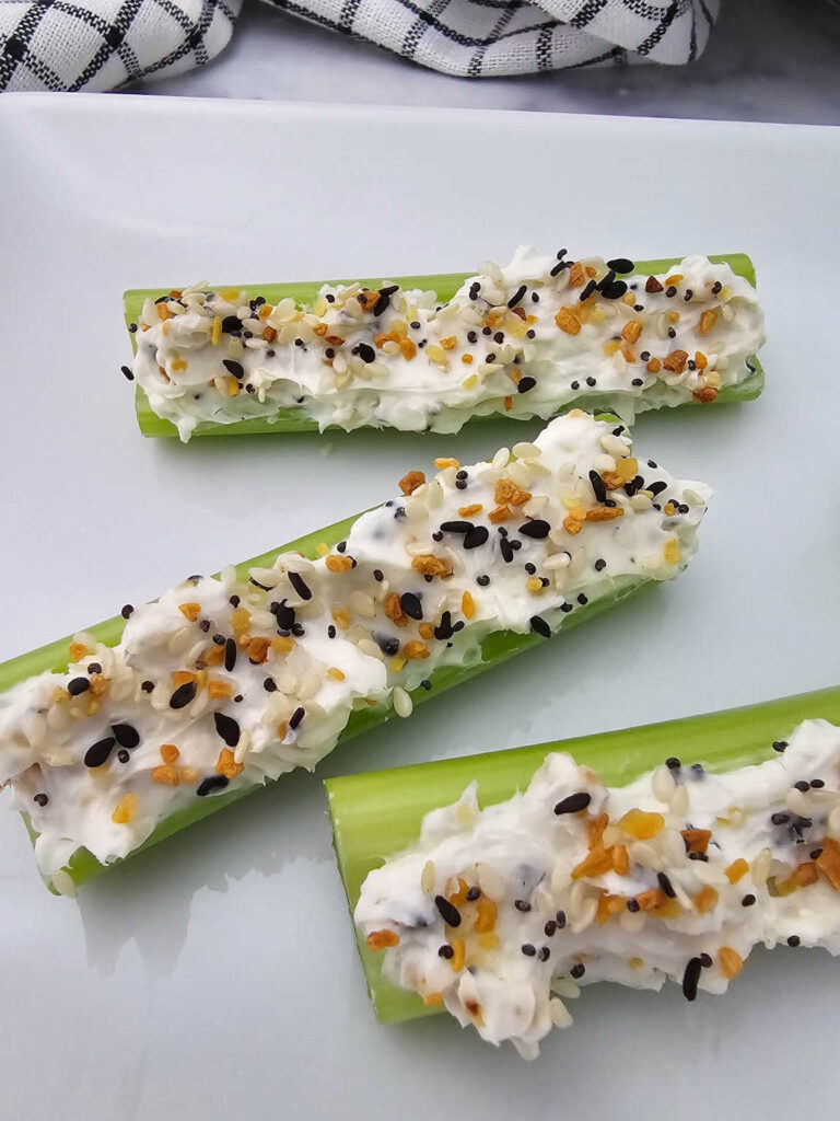 Everything Bagel Stuffed Celery