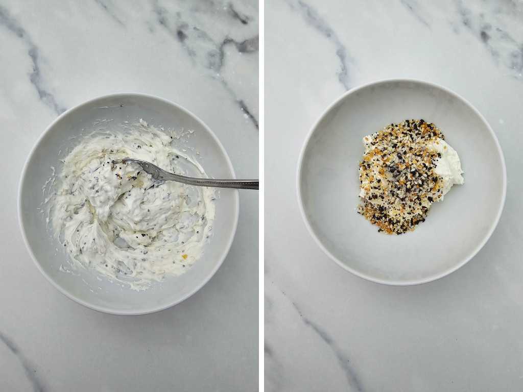 Everything Bagel Stuffed Celery process 2