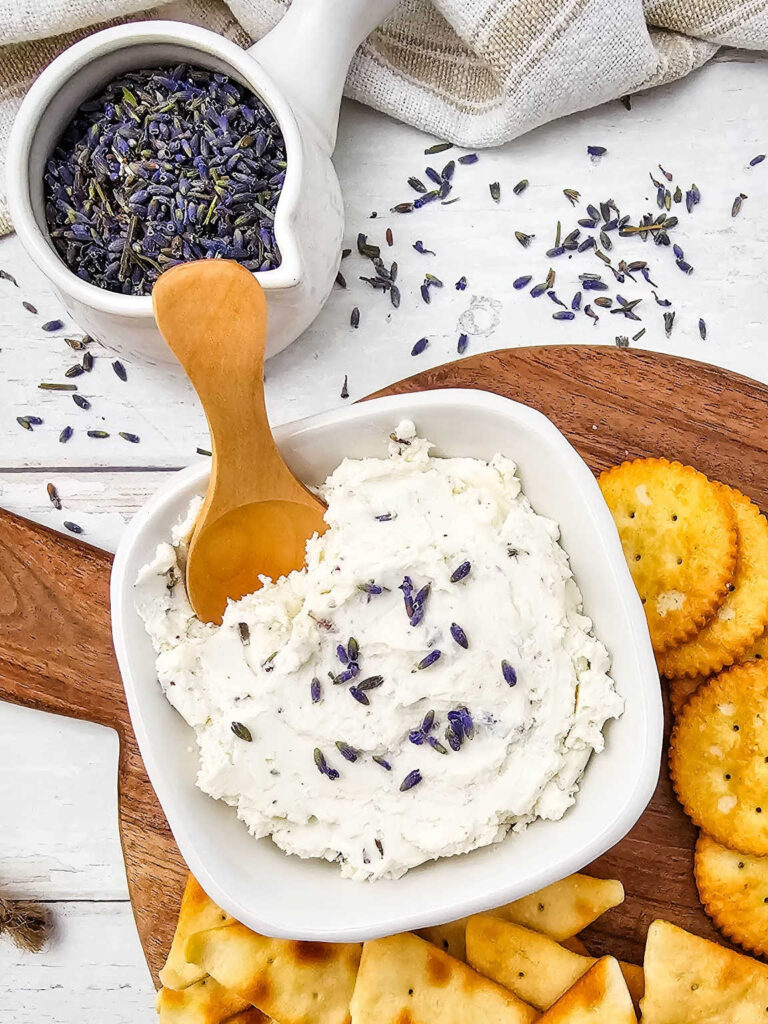Lavender goat cheese spread