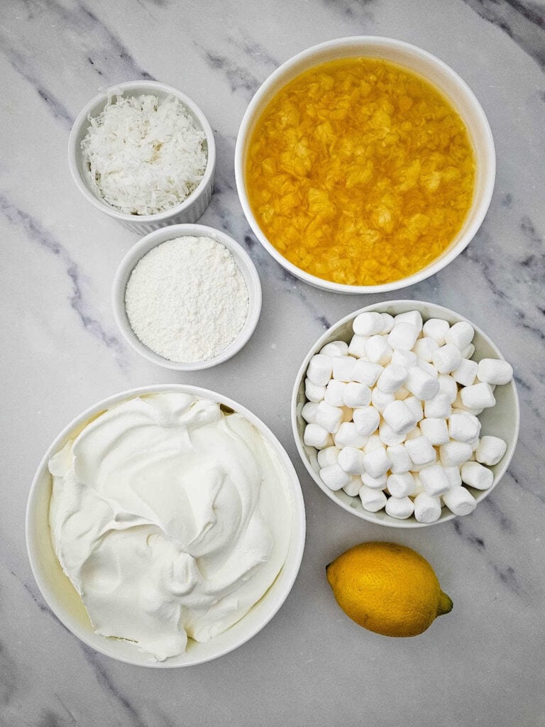 Lemon fluff salad ingredients
