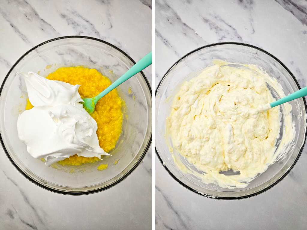 Lemon fluff salad process 3