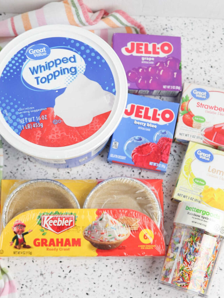 Pastel Mini Jello Pies ingredients