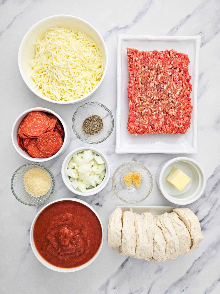 Bubble up pizza casserole ingredients