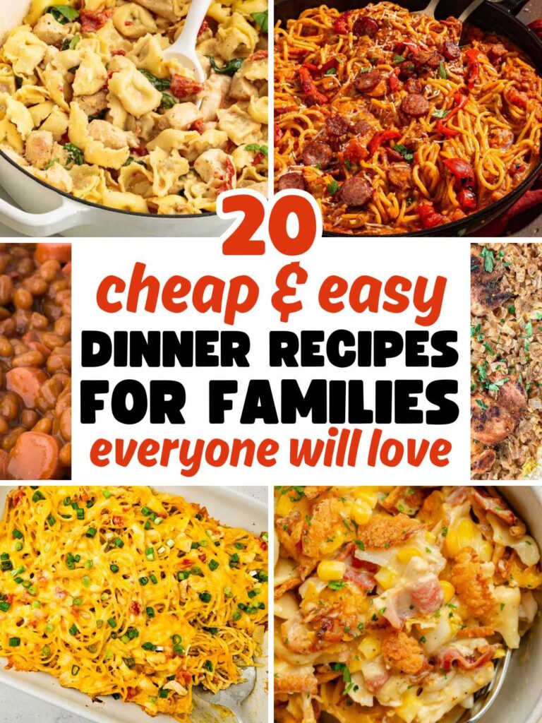 20 Cheap and Easy Dinner Recipes for Families (Budget-Friendly Meals)
